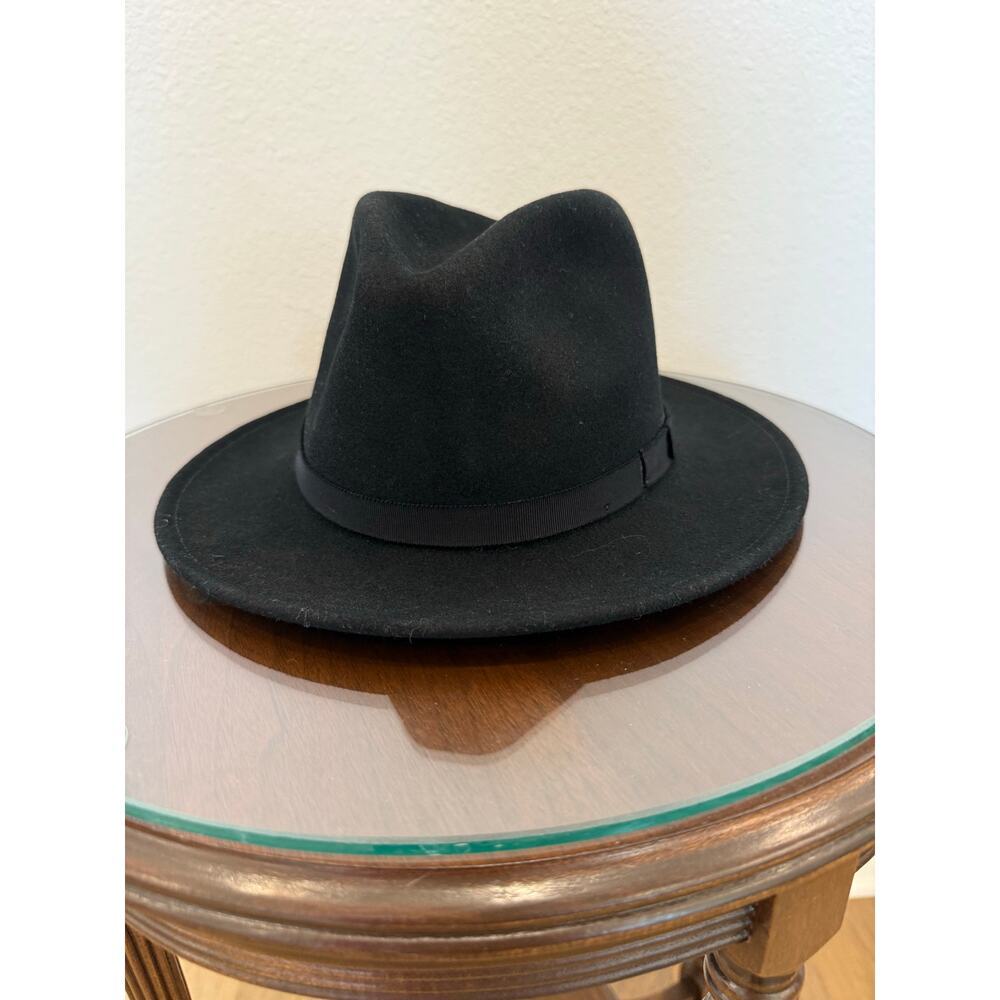 Men’s Country‎ Gentleman Wilton Black Fedora Wool Hat Medium